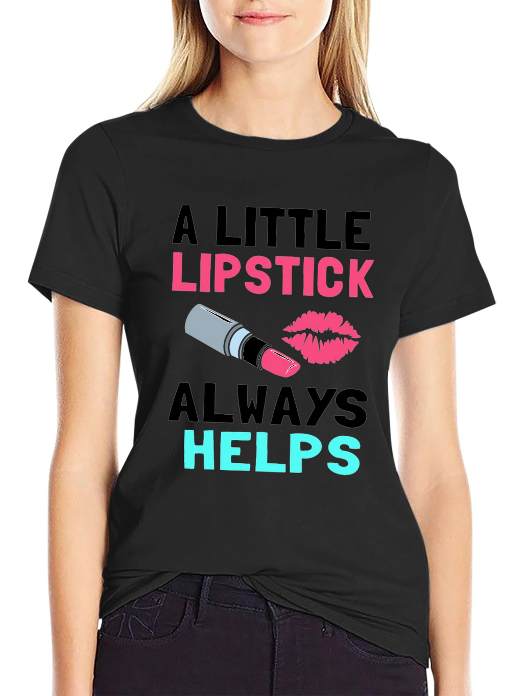 Lipstick Helps T-Shirt - Fashion Tee