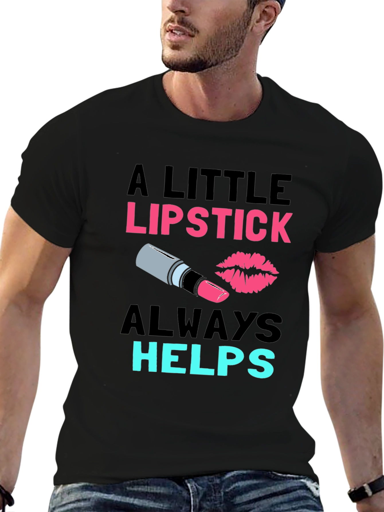 Lipstick Helps T-Shirt - Fashion Tee