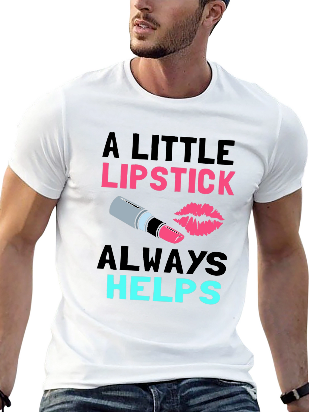 Lipstick Helps T-Shirt - Fashion Tee