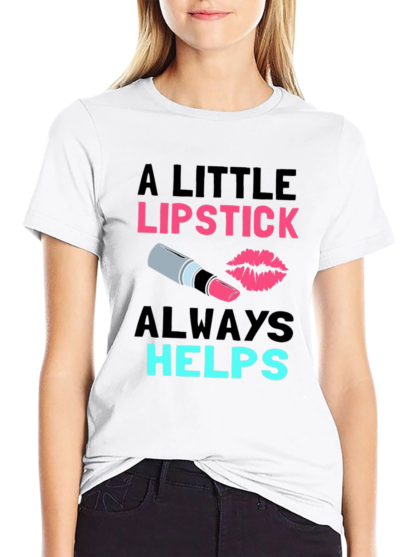 Lipstick Helps T-Shirt - Fashion Tee