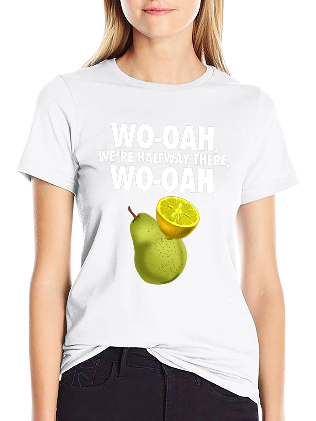 WO-OAH Halfway There T-Shirt Pear and Lemon Graphic Tee