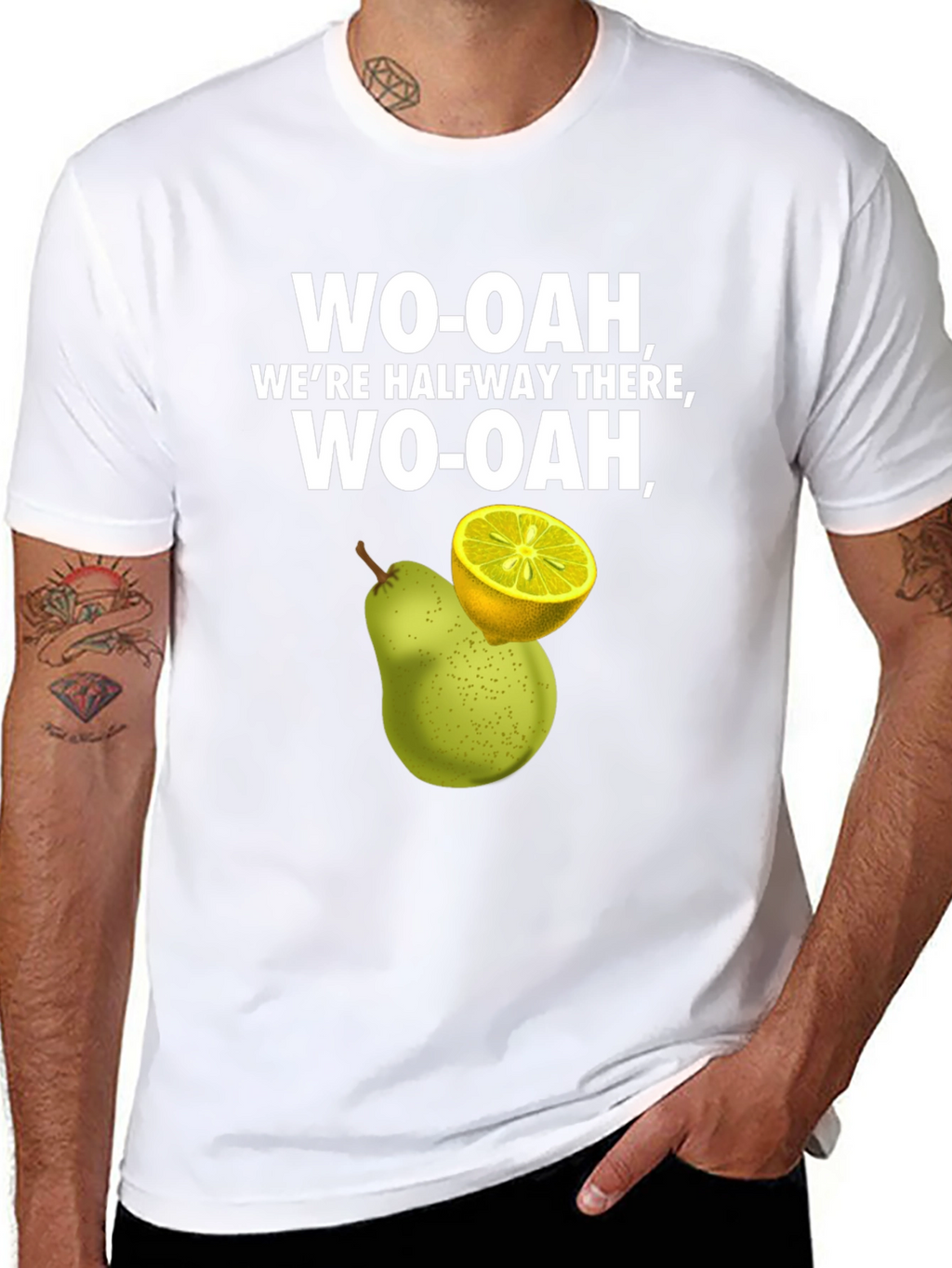 WO-OAH Halfway There T-Shirt Pear and Lemon Graphic Tee