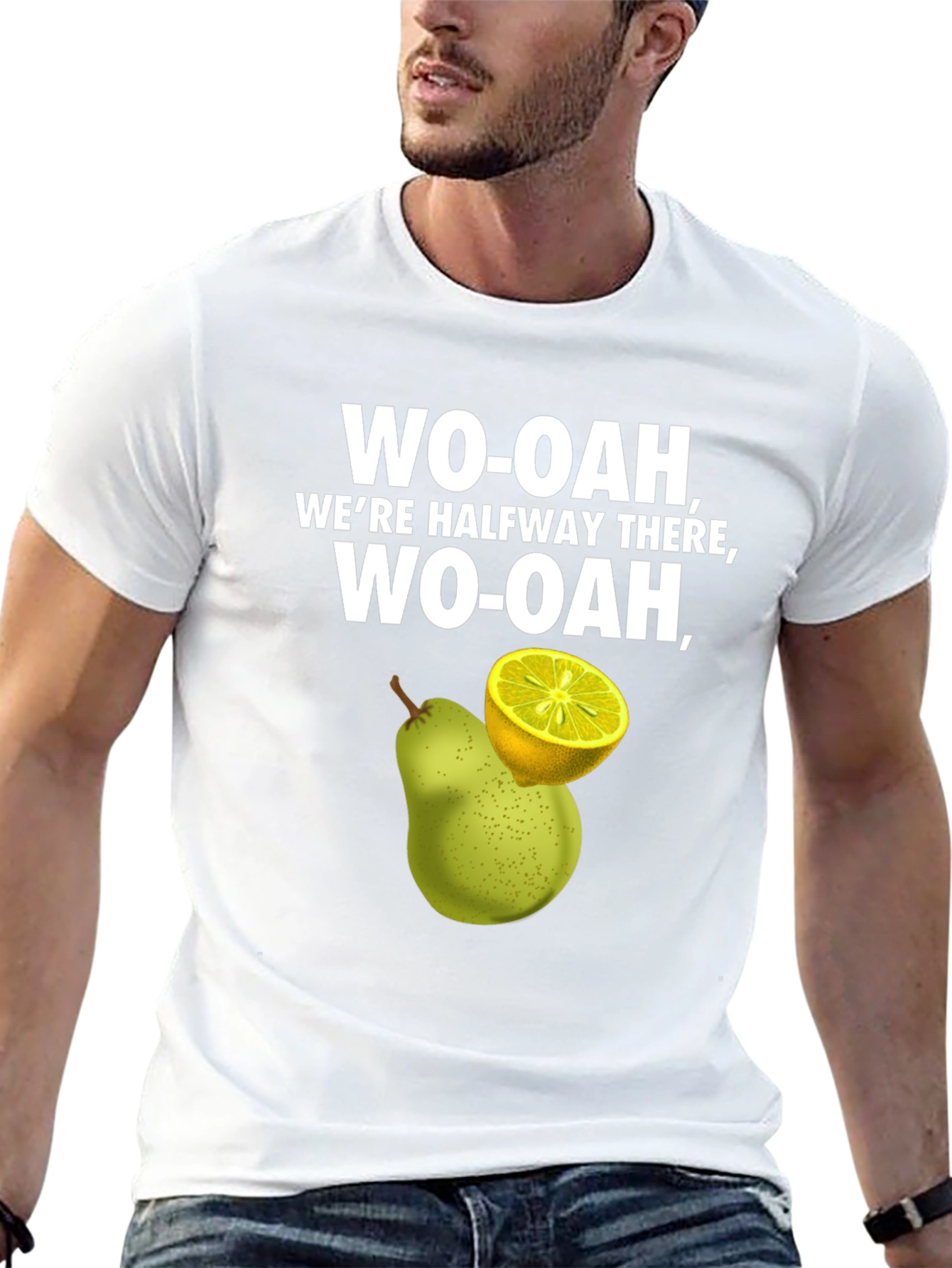 WO-OAH Halfway There T-Shirt Pear and Lemon Graphic Tee