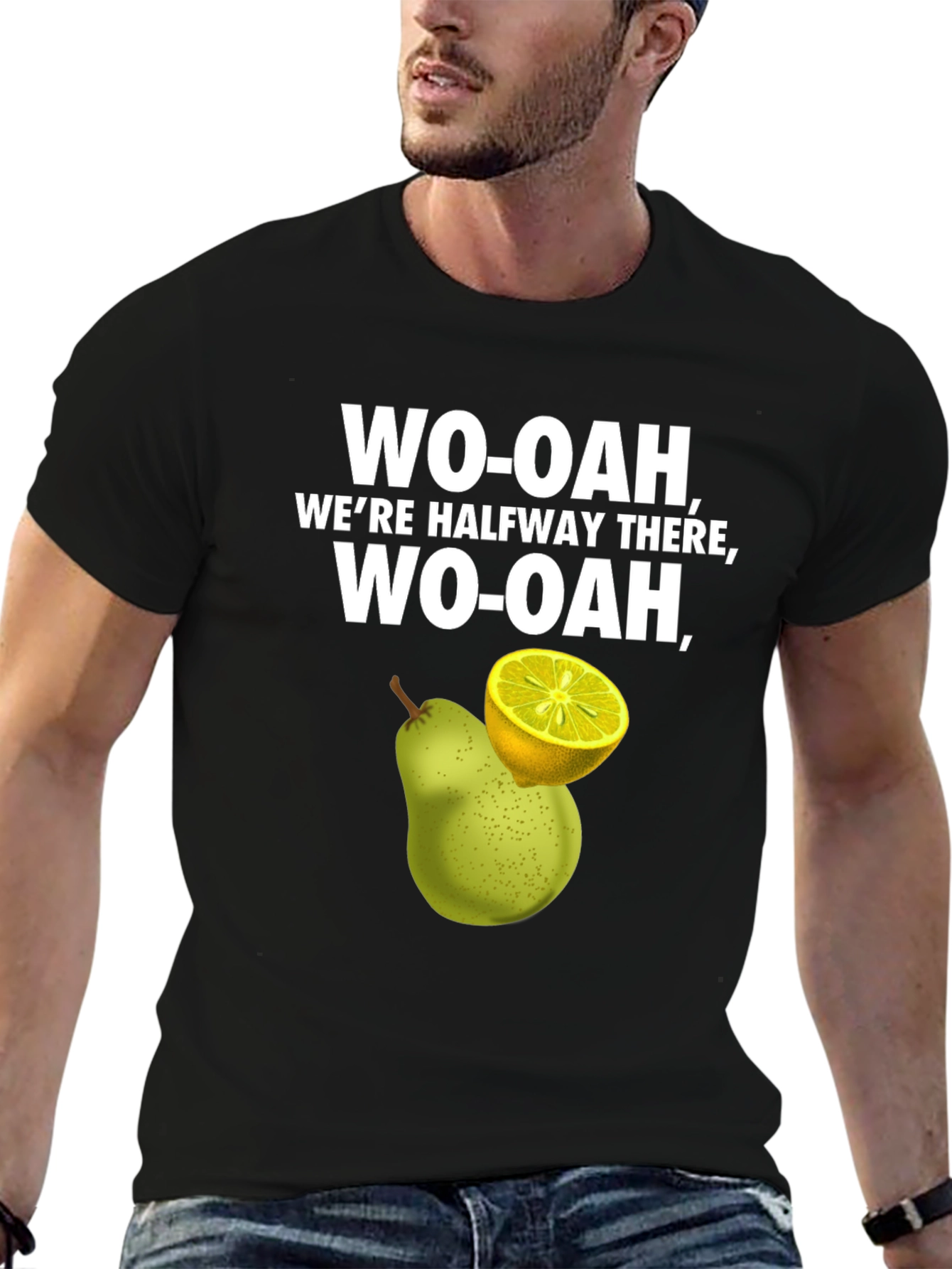 WO-OAH Halfway There T-Shirt Pear and Lemon Graphic Tee