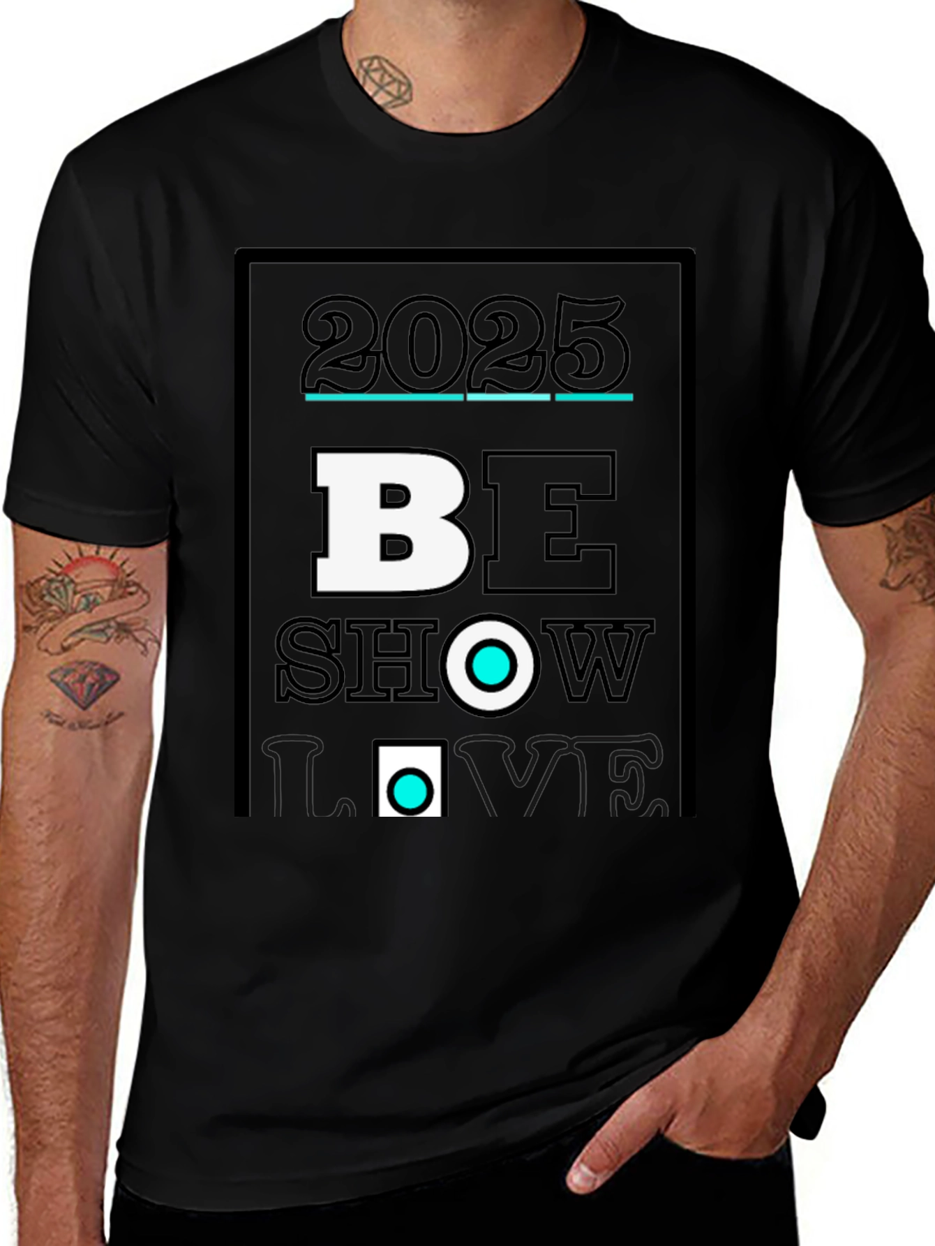 2025 Be Show Love Black Graphic Tee