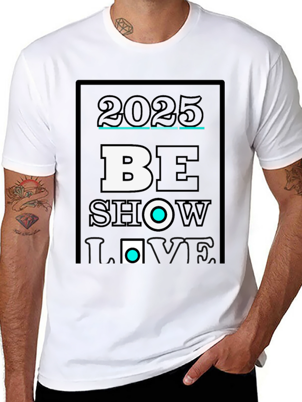 2025 Be Show Love Black Graphic Tee