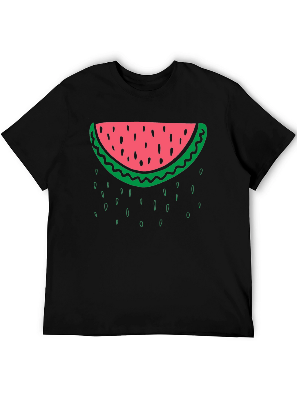 Watermelon Graphic Black T-Shirt