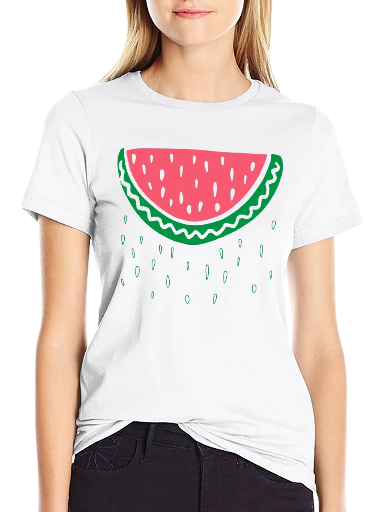 Watermelon Graphic Black T-Shirt