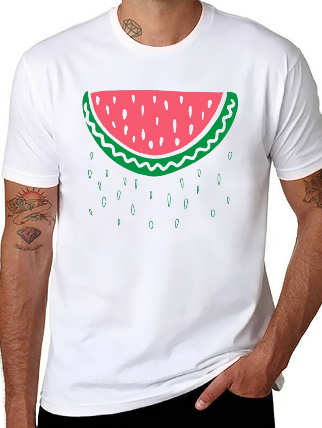 Watermelon Graphic Black T-Shirt