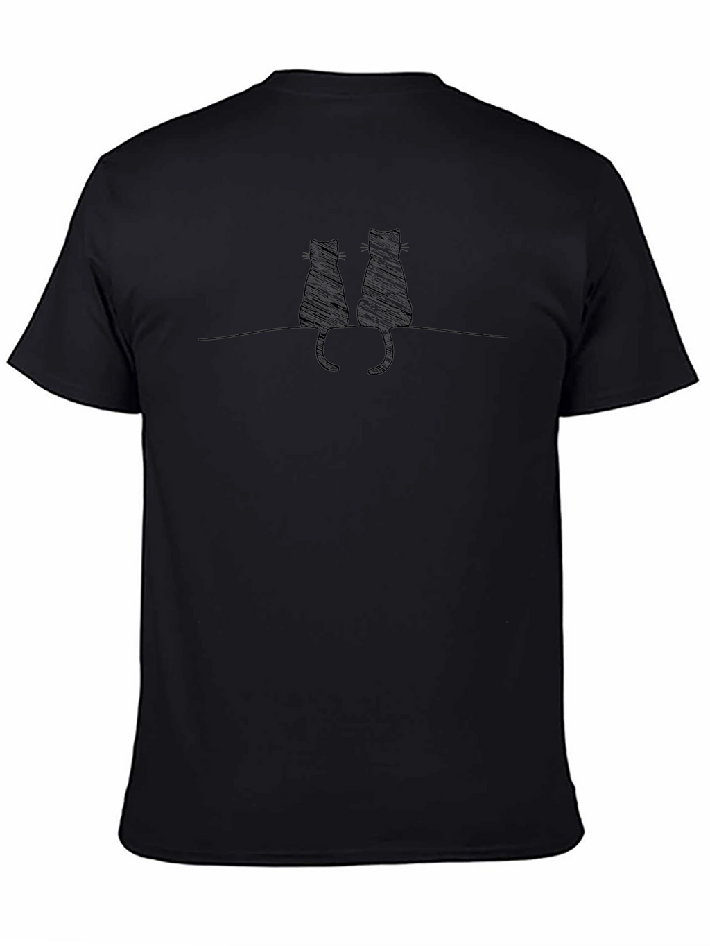 Black Cat Silhouette Graphic Tee