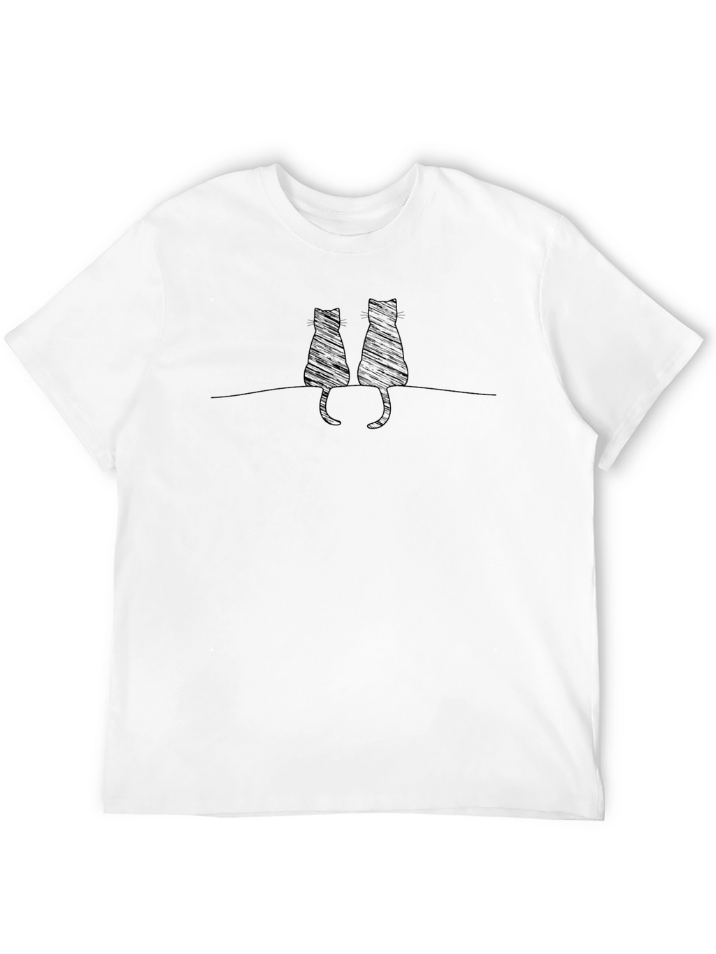 Black Cat Silhouette Graphic Tee