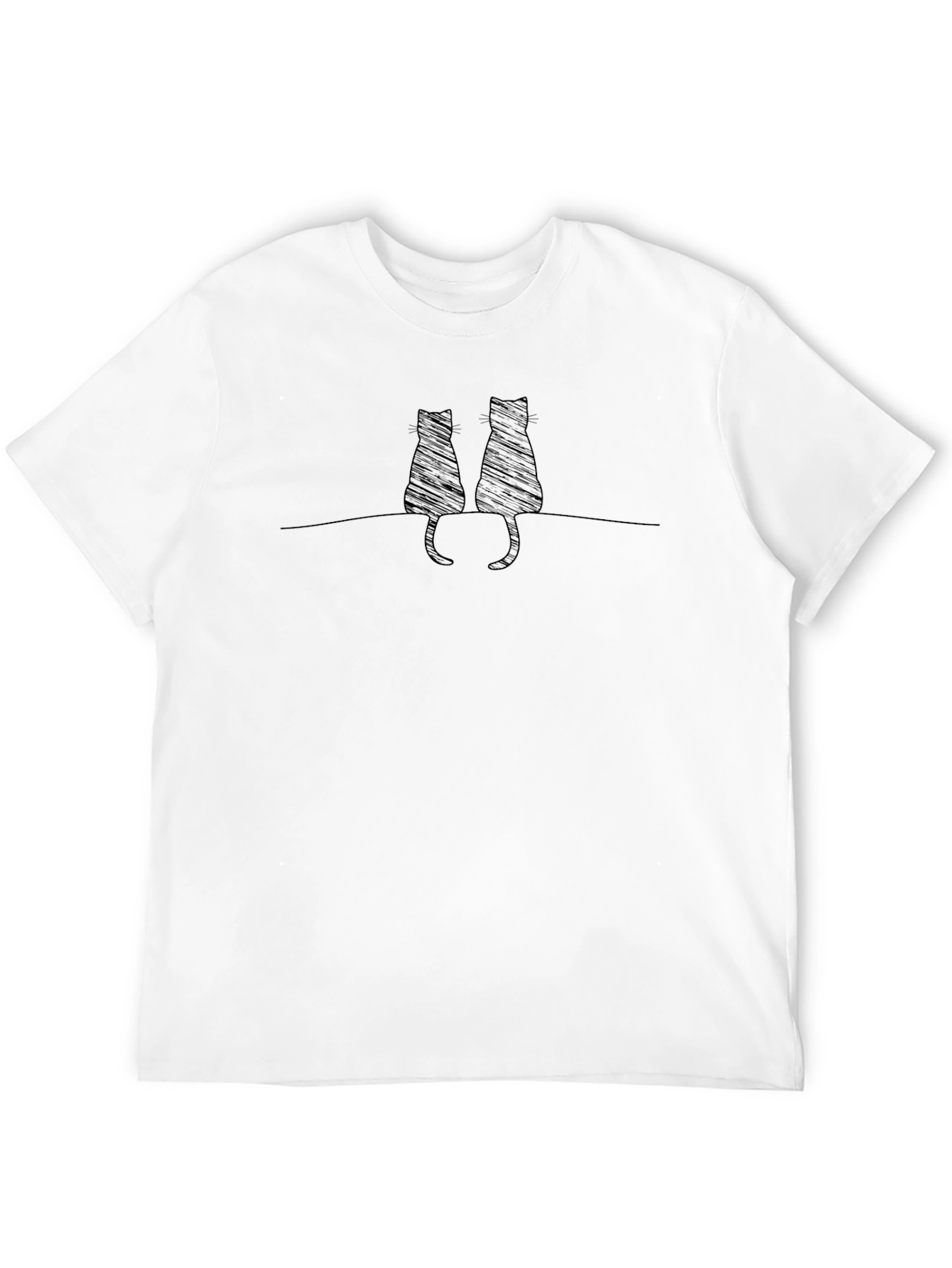 Black Cat Silhouette Graphic Tee