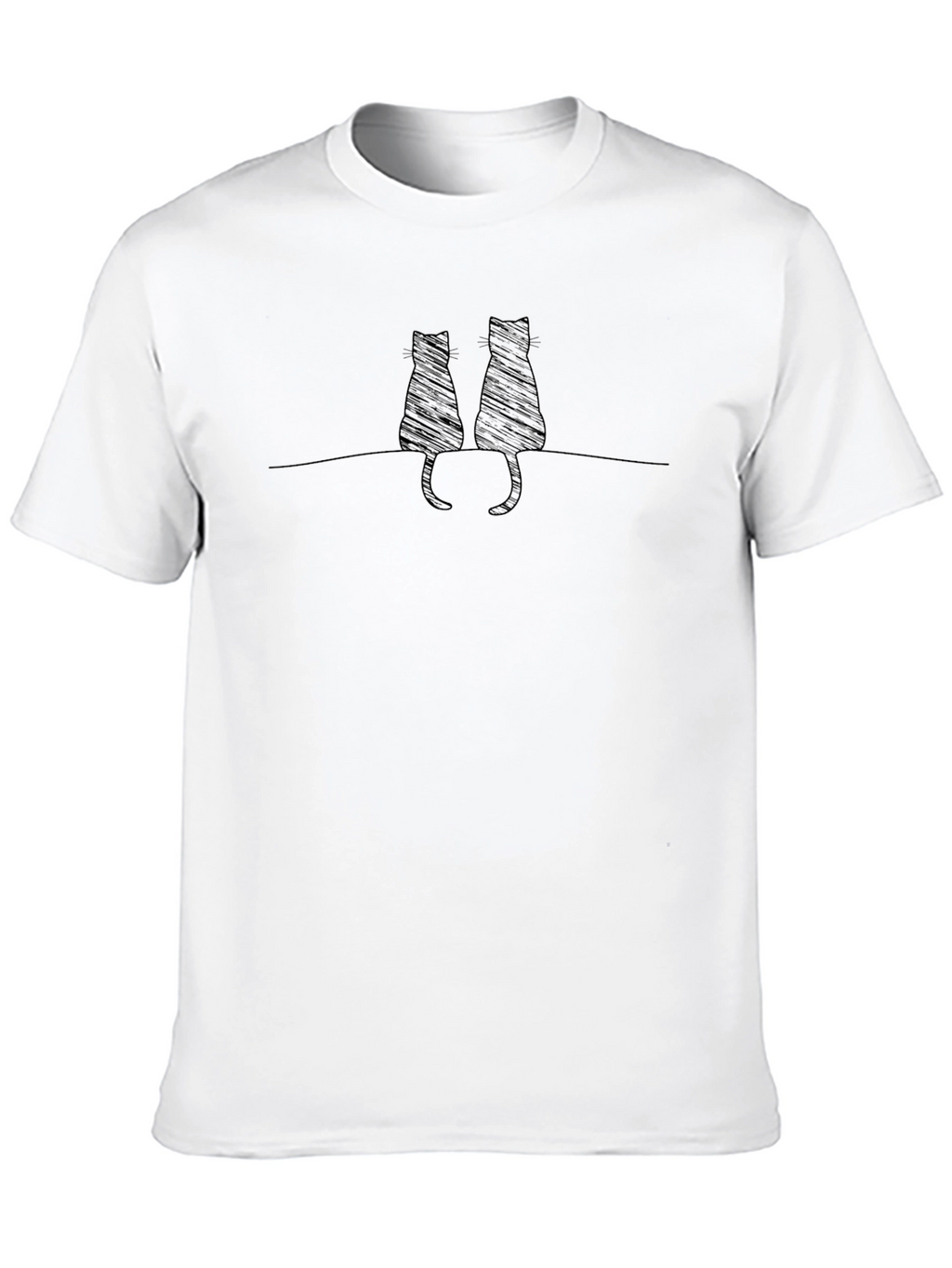 Black Cat Silhouette Graphic Tee