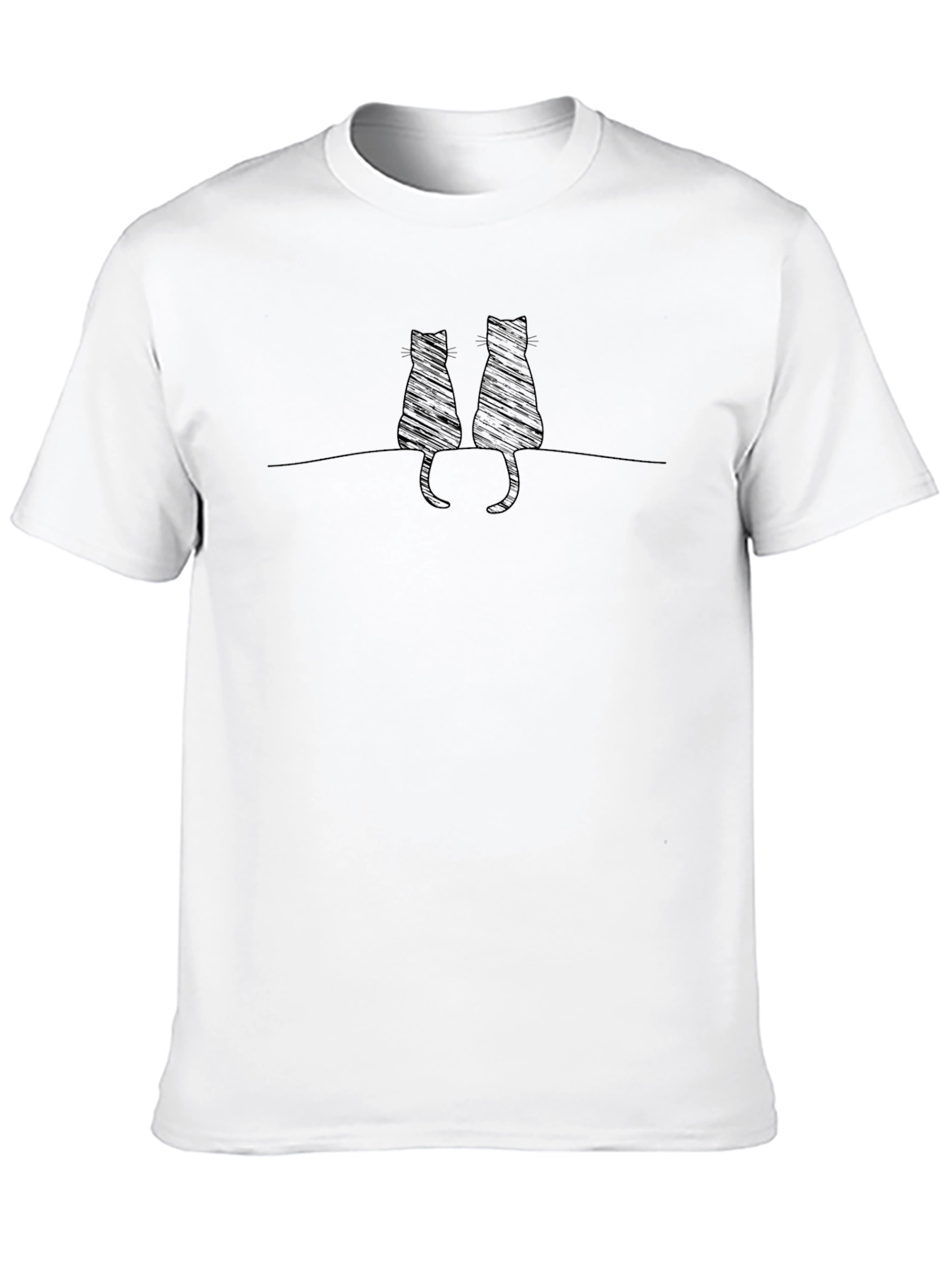 Black Cat Silhouette Graphic Tee