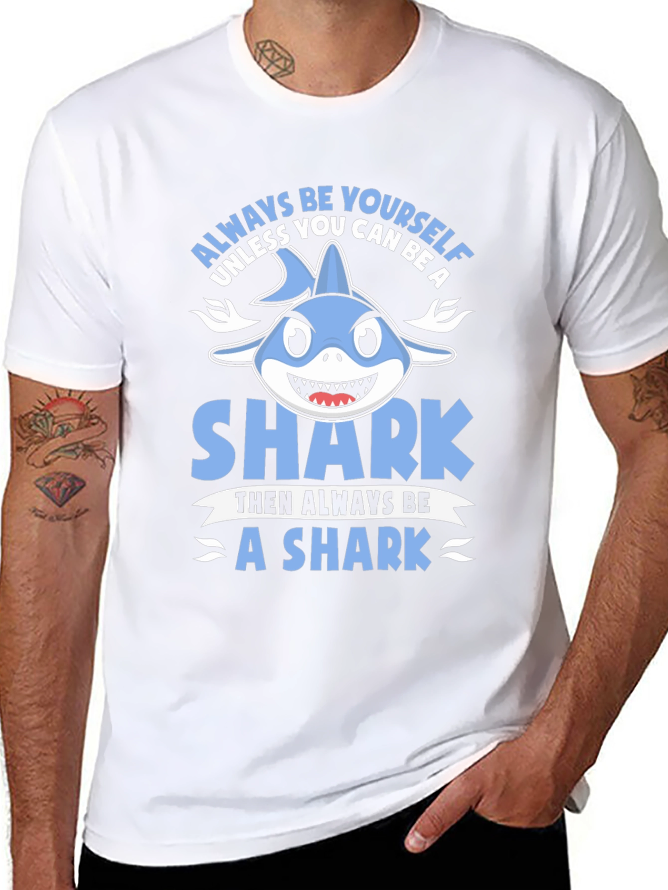 Always Be Yourself Shark Graphic T-Shirt