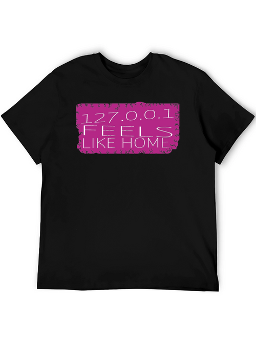 127.0.0.1 Feels Like Home Black T-Shirt