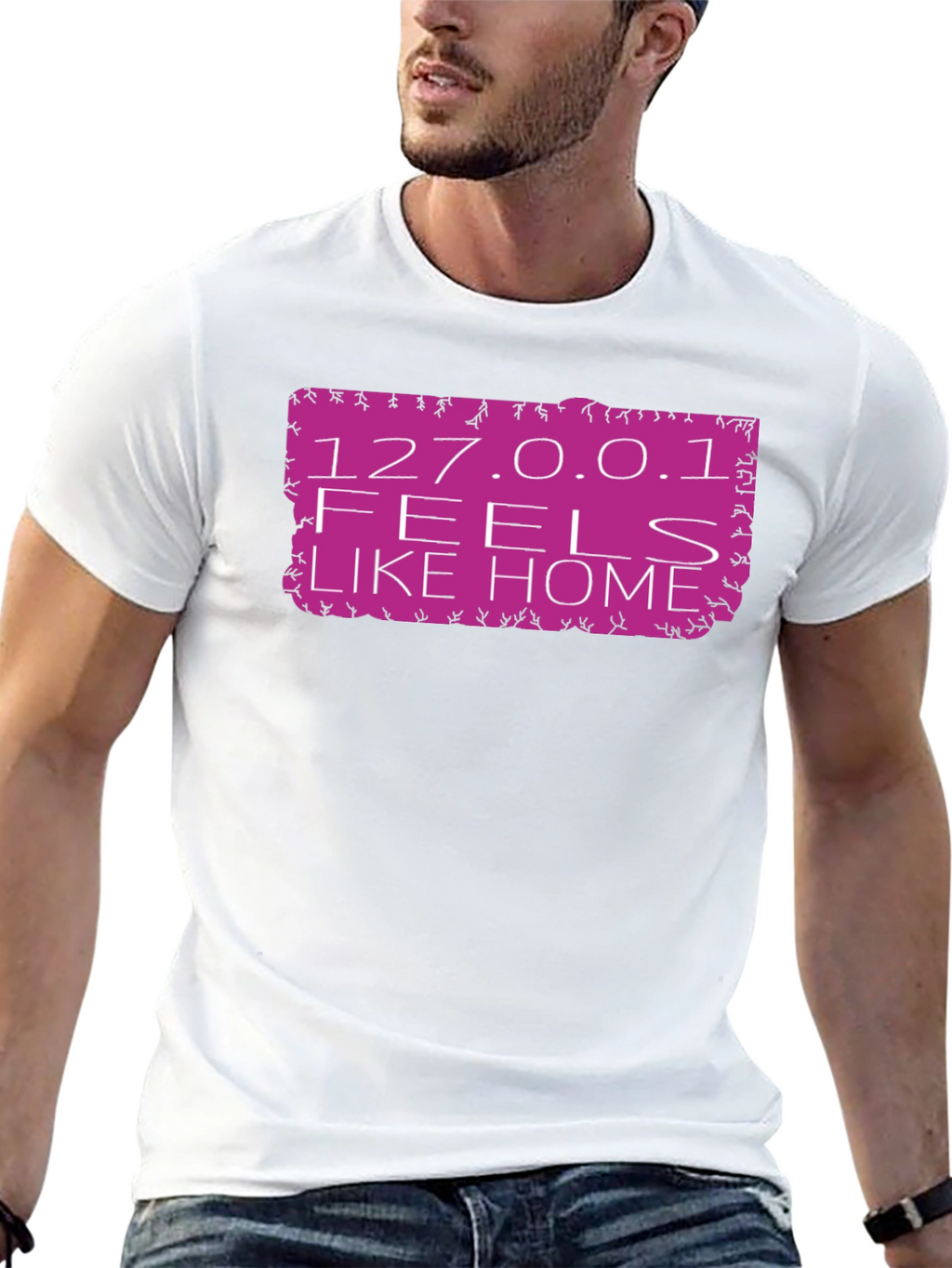 127.0.0.1 Feels Like Home Black T-Shirt