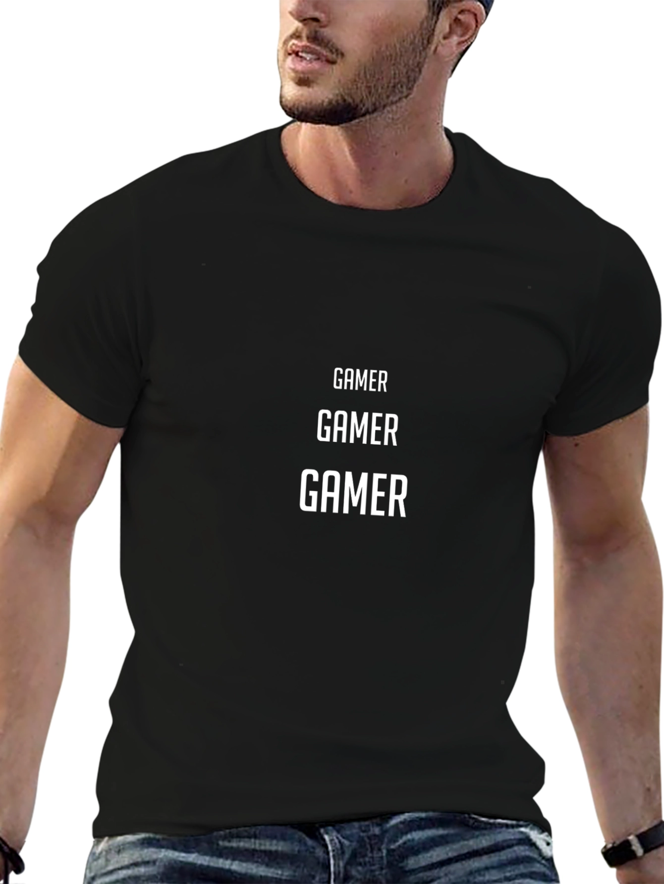 Gamer T-Shirt - Black Cotton Casual Tee