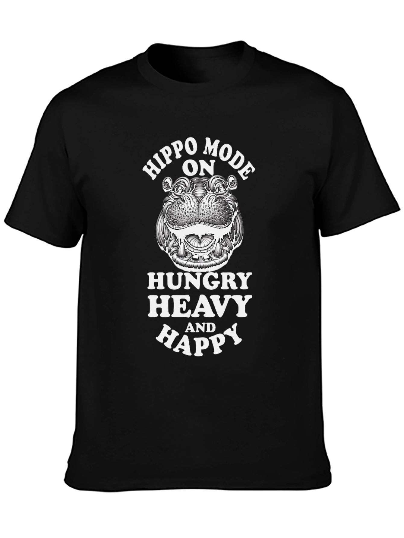 Hippo Mode On Graphic T-Shirt