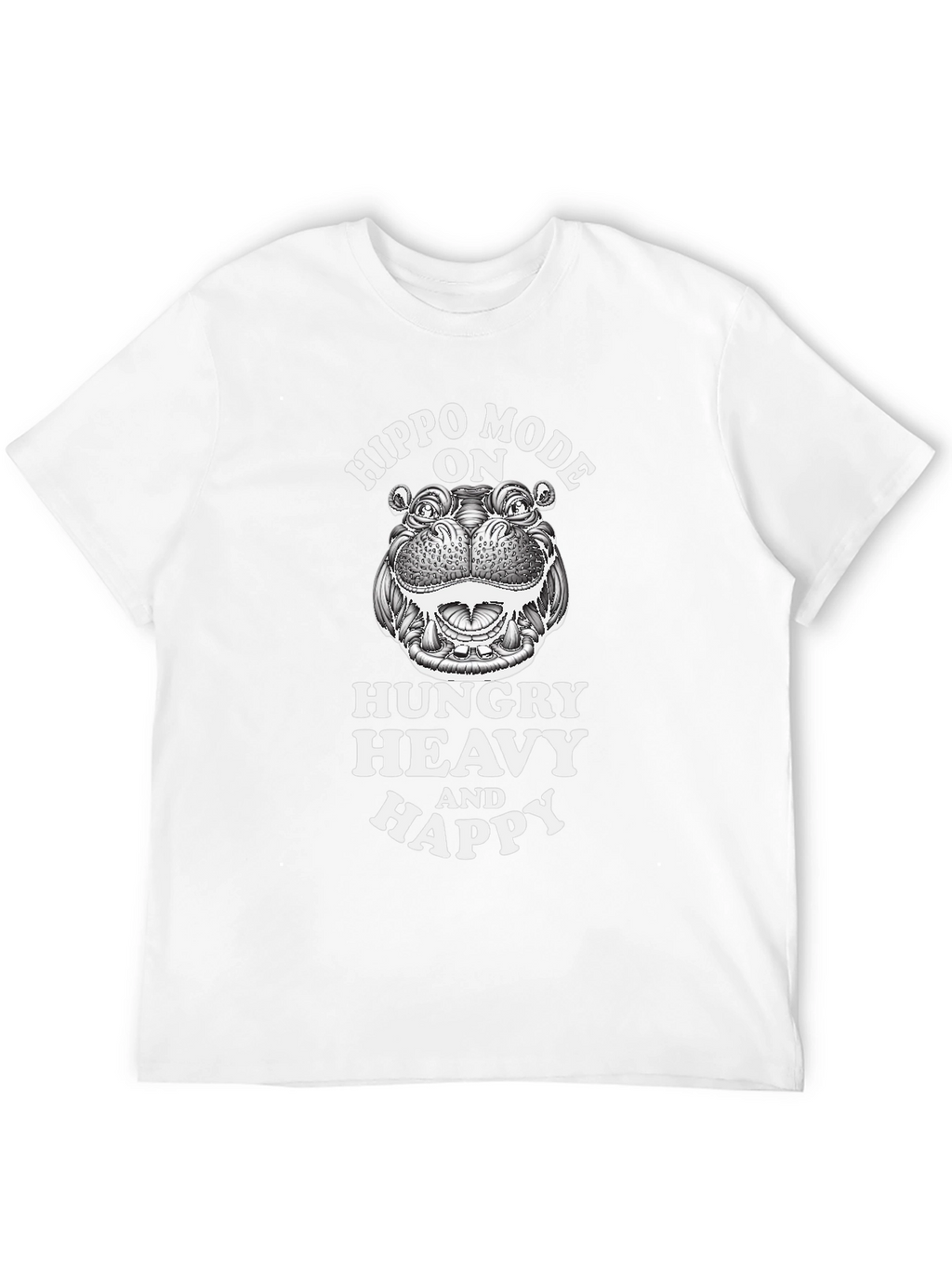 Hippo Mode On Graphic T-Shirt