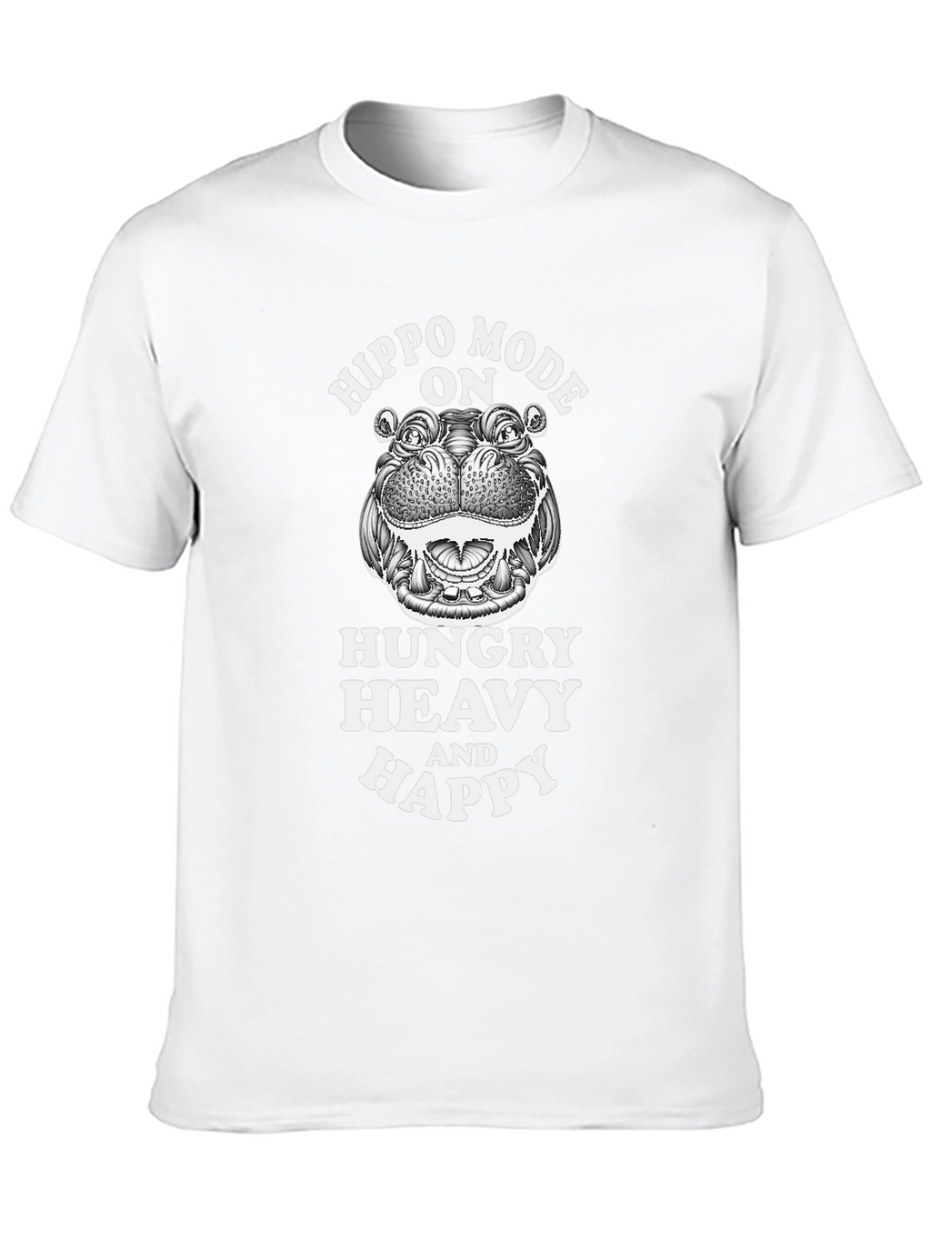 Hippo Mode On Graphic T-Shirt