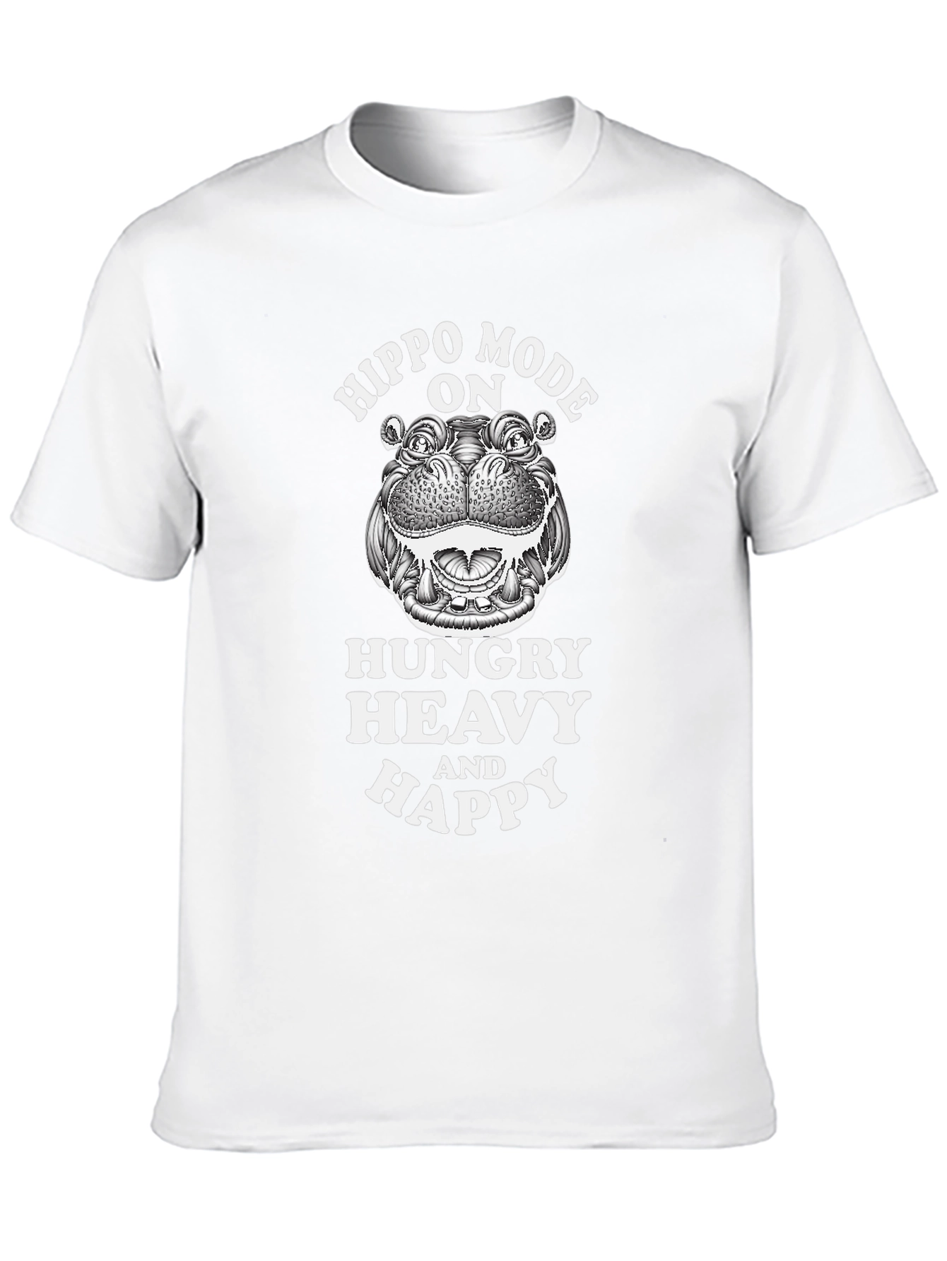 Hippo Mode On Graphic T-Shirt