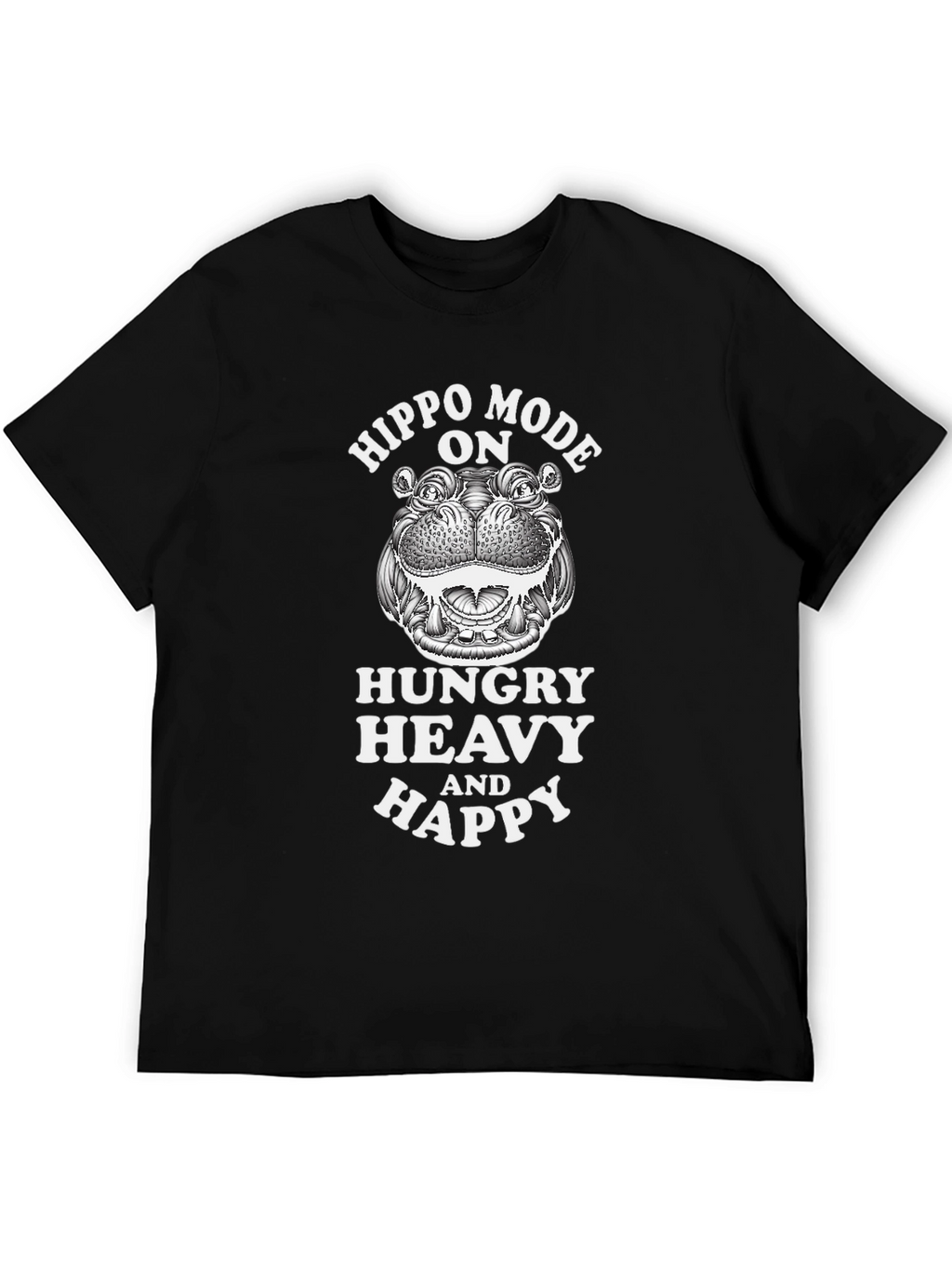 Hippo Mode On Graphic T-Shirt