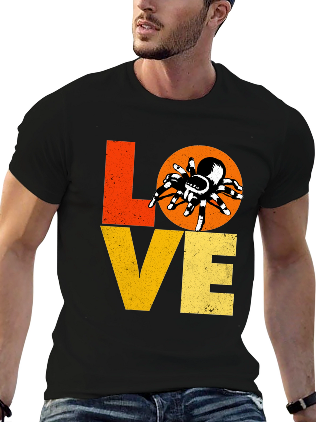 Love Spiders Black Graphic Tee