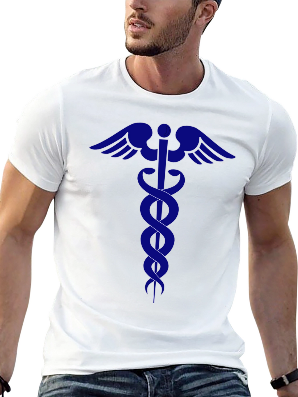 Caduceus Graphic Tee - Medical Symbol T-Shirt