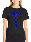 Caduceus Graphic Tee - Medical Symbol T-Shirt