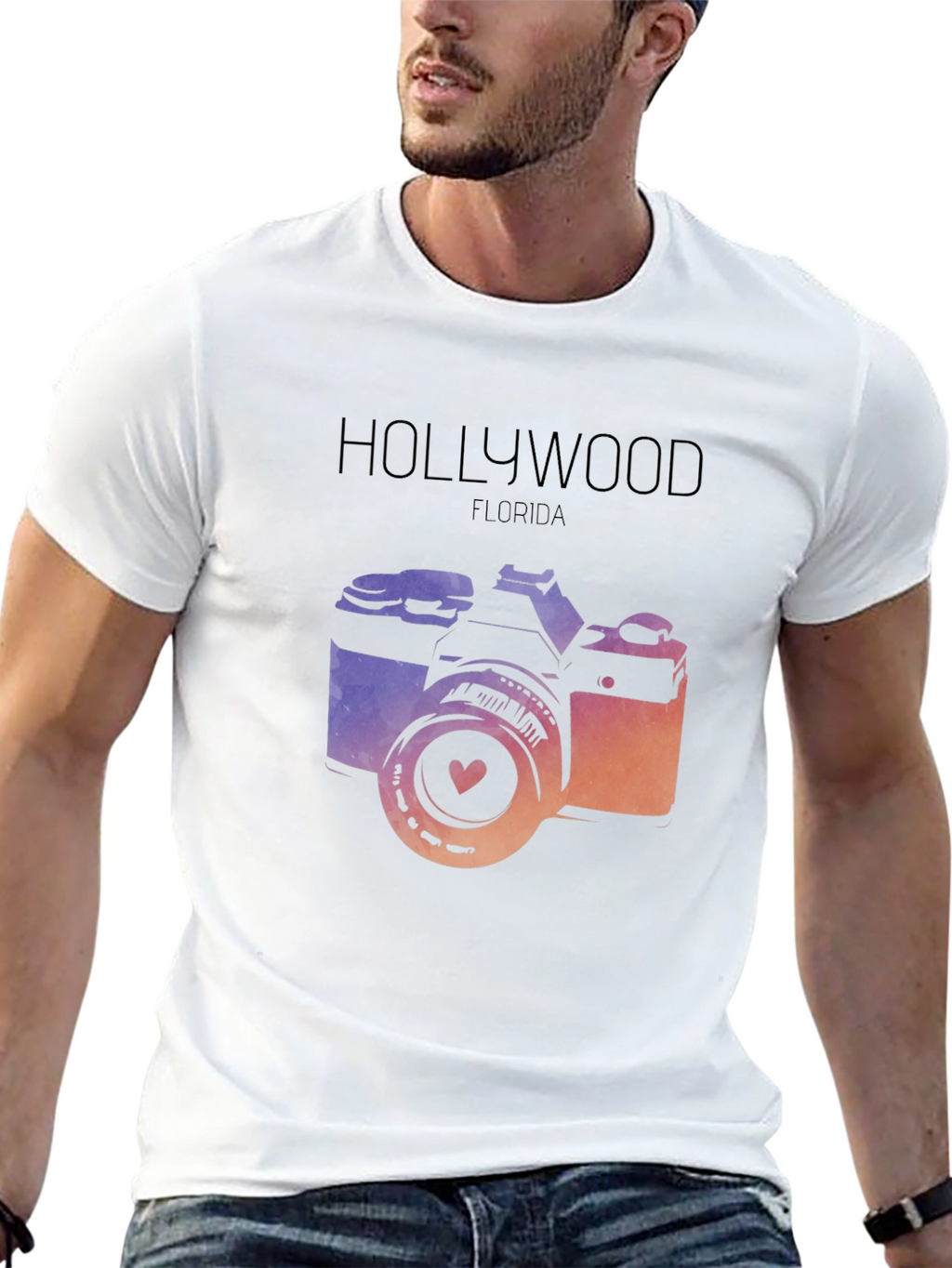 Hollywood Florida Camera Graphic Tee