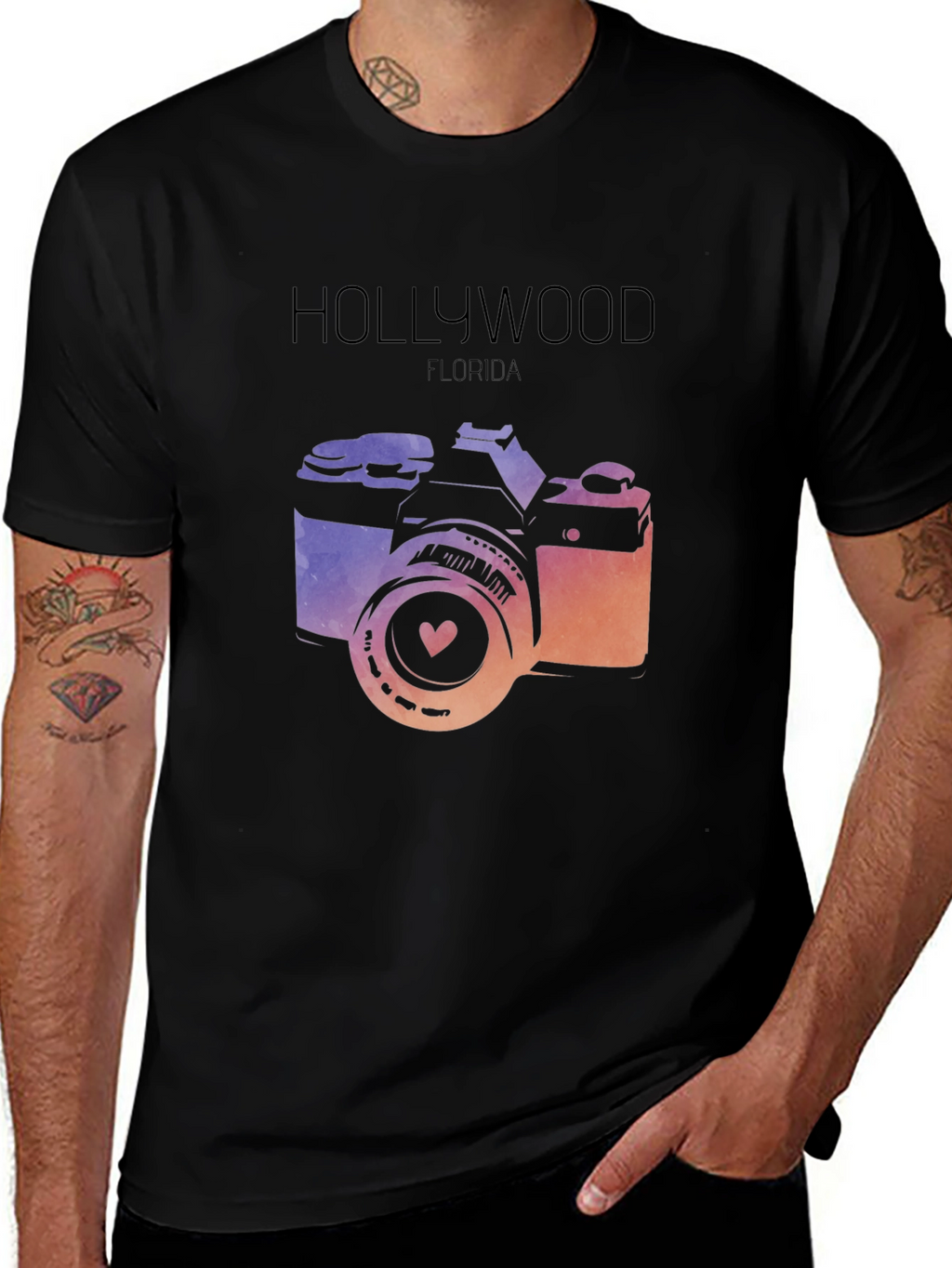 Hollywood Florida Camera Graphic Tee