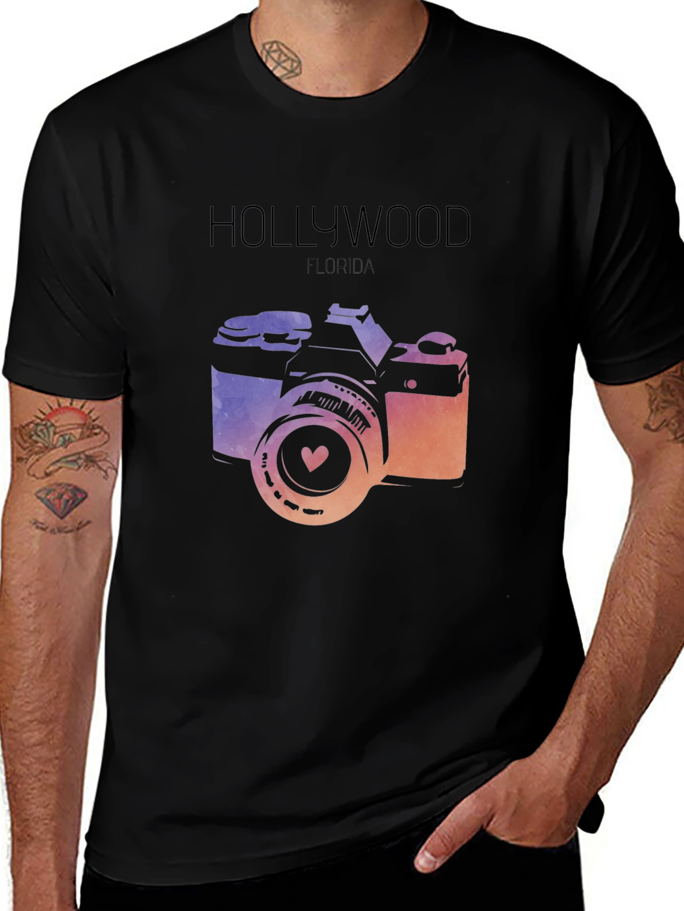 Hollywood Florida Camera Graphic Tee