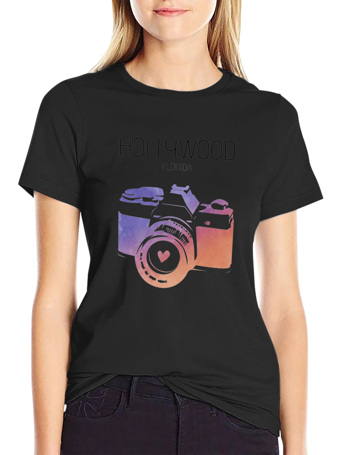 Hollywood Florida Camera Graphic Tee