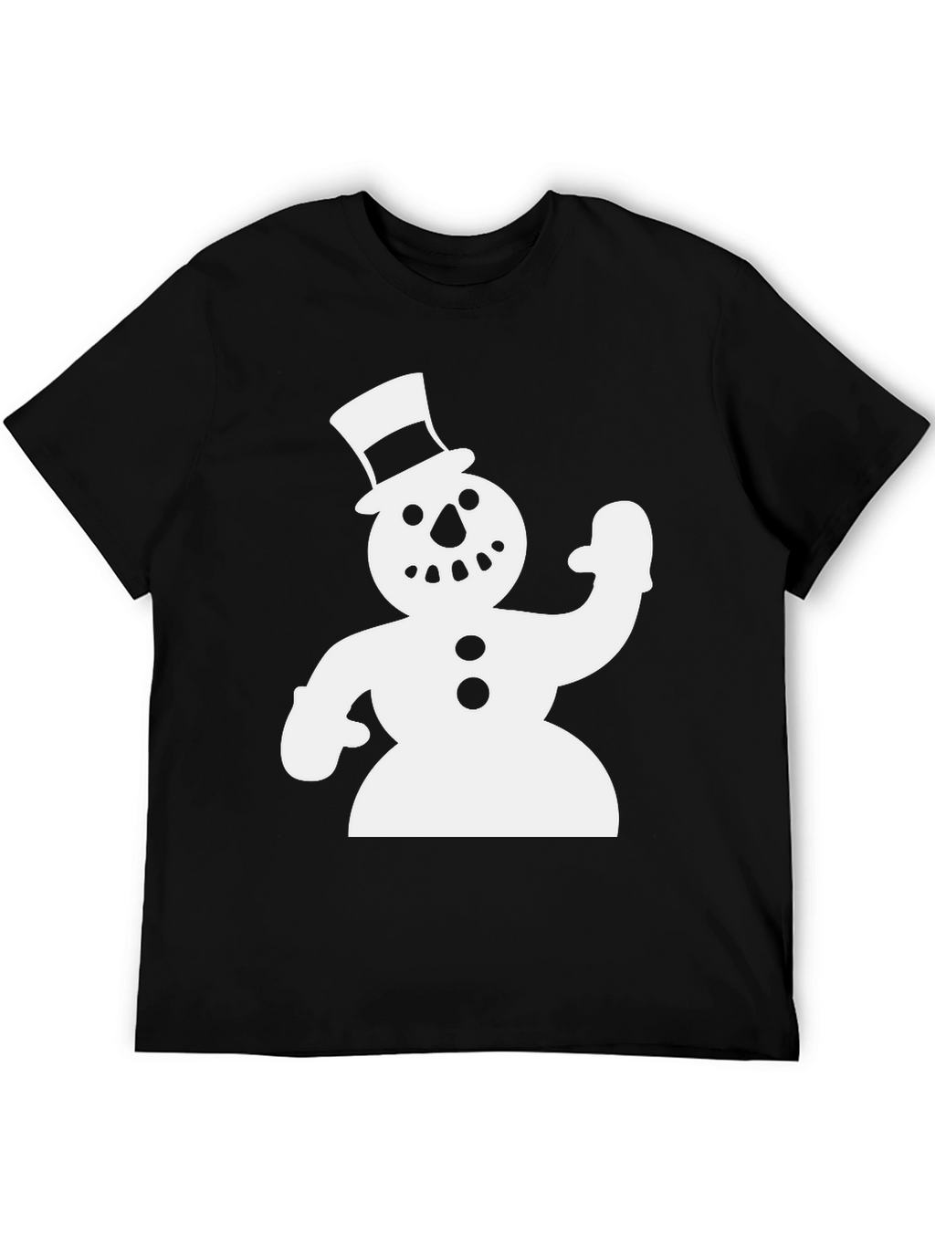 Snowman Graphic Black T-Shirt