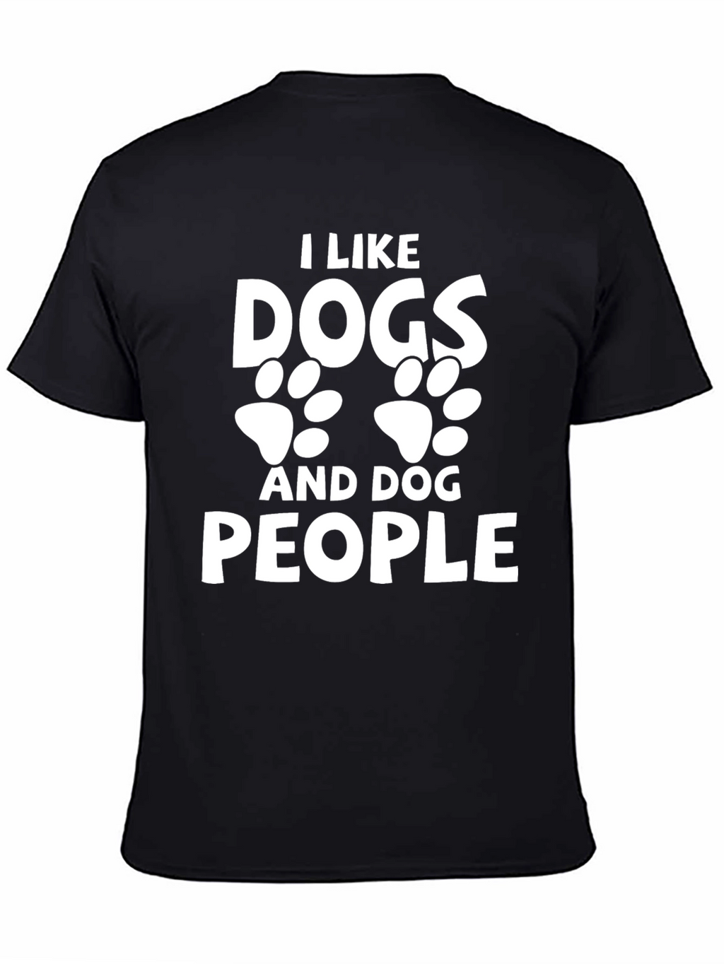 I Like Dogs and Dog People Black T-Shirt