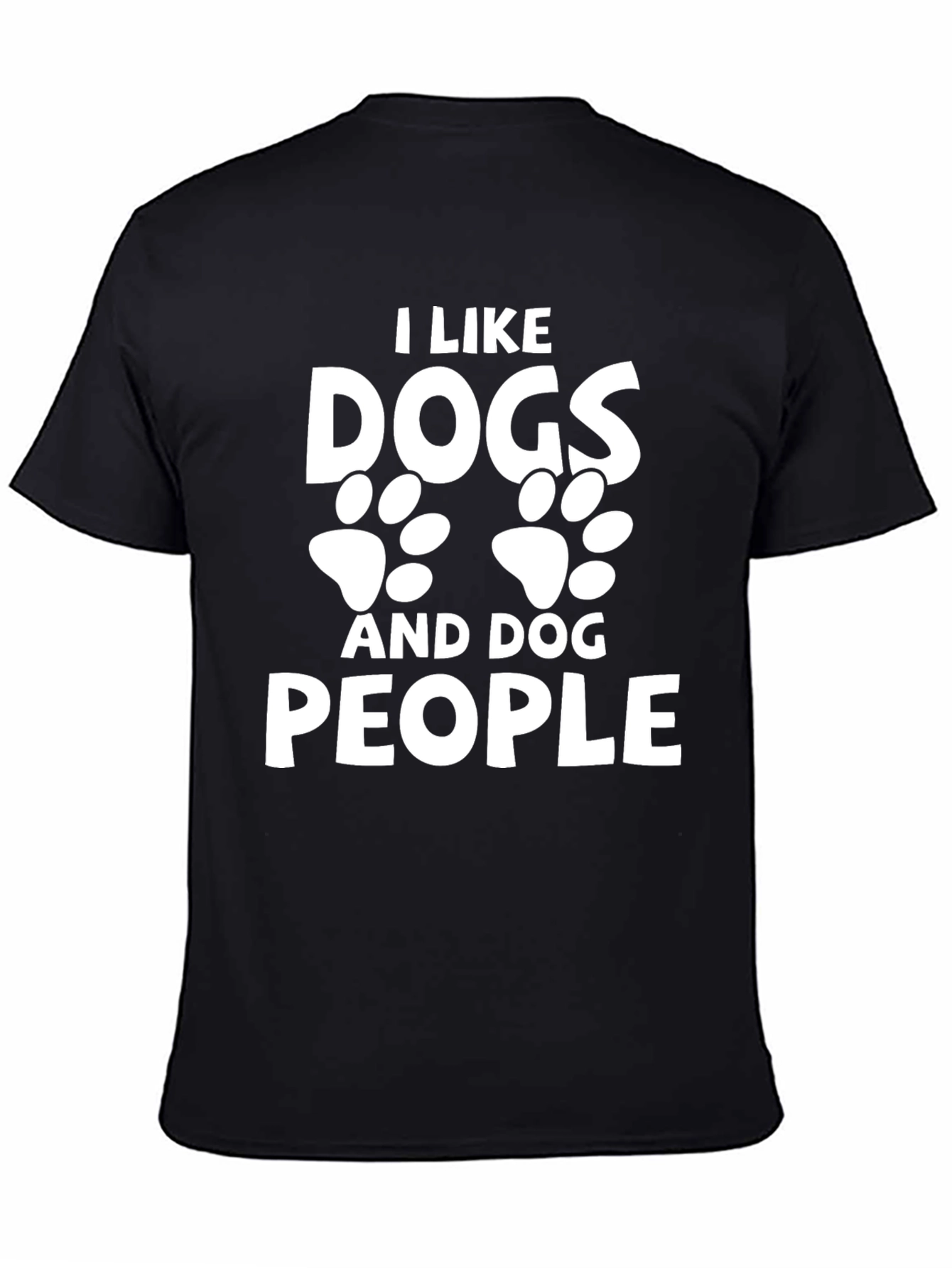 I Like Dogs and Dog People Black T-Shirt