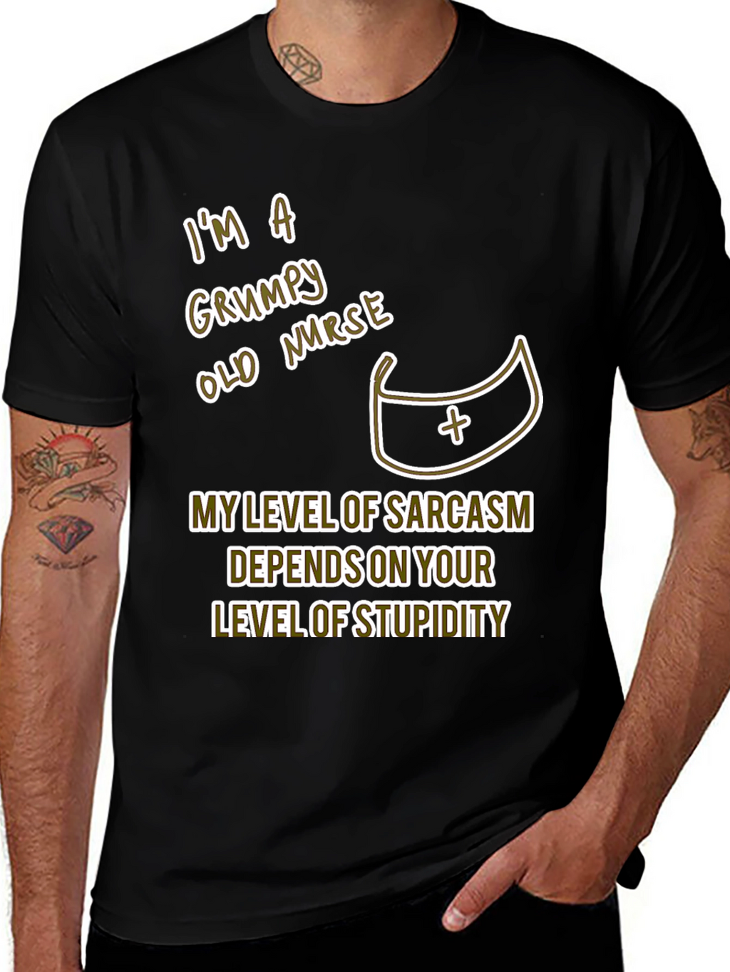 Grumpy Nurse T-Shirt Sarcastic Humor Tee