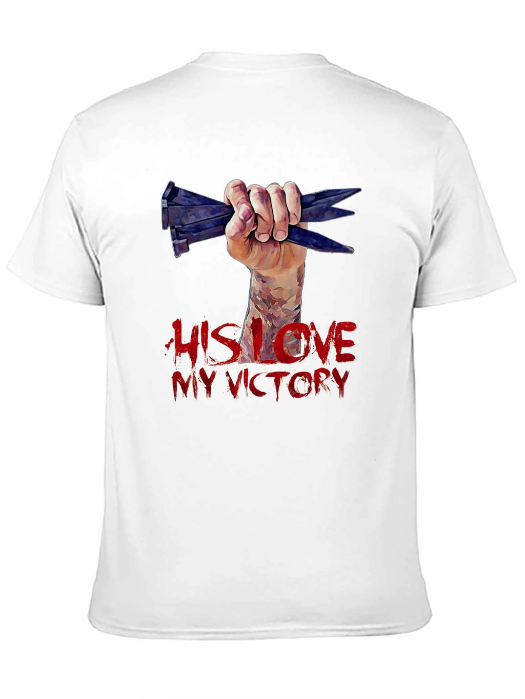 His Love My Victory Graphic Tee - Black