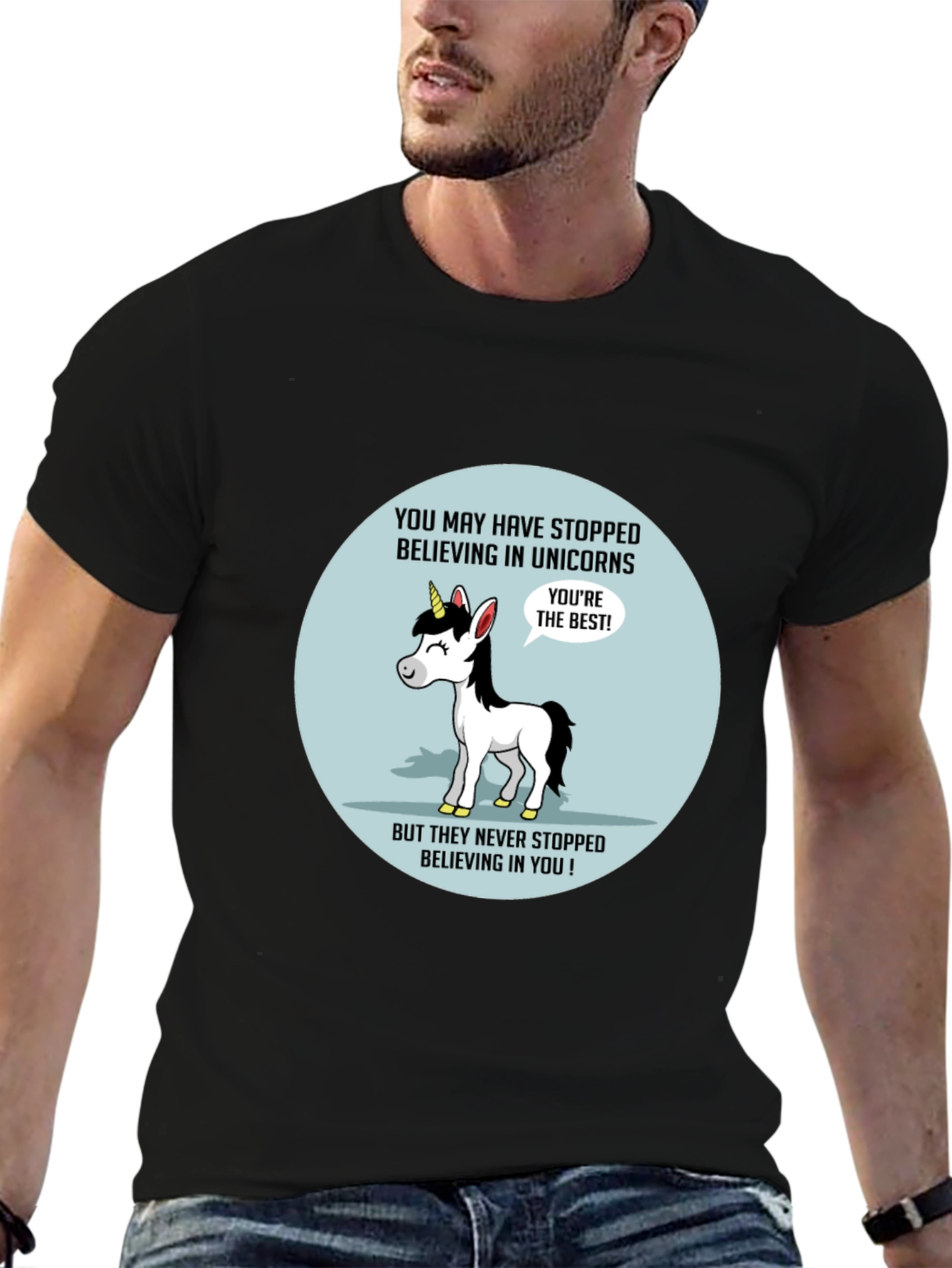 Unicorn Believer T-Shirt - Black
