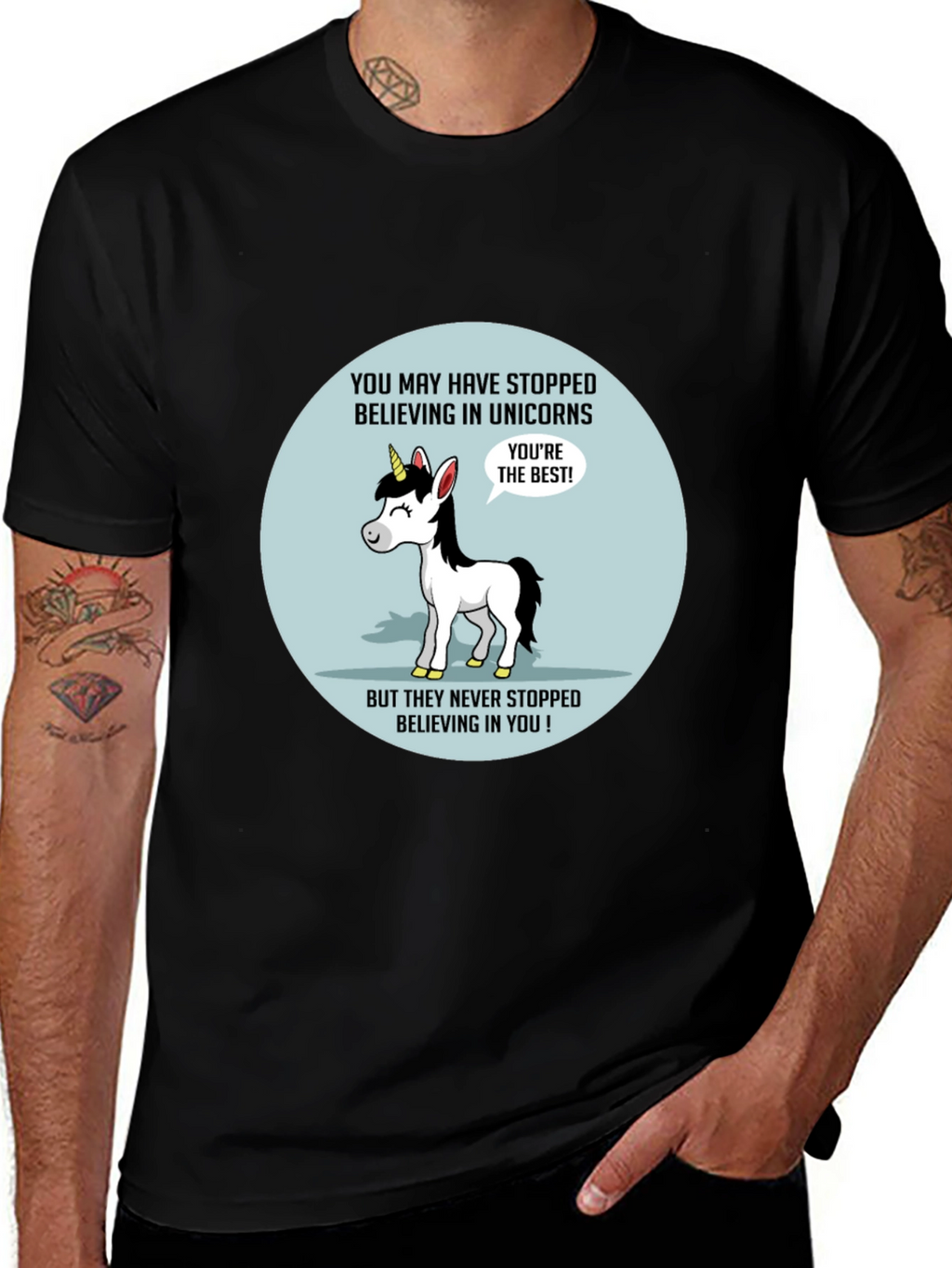 Unicorn Believer T-Shirt - Black