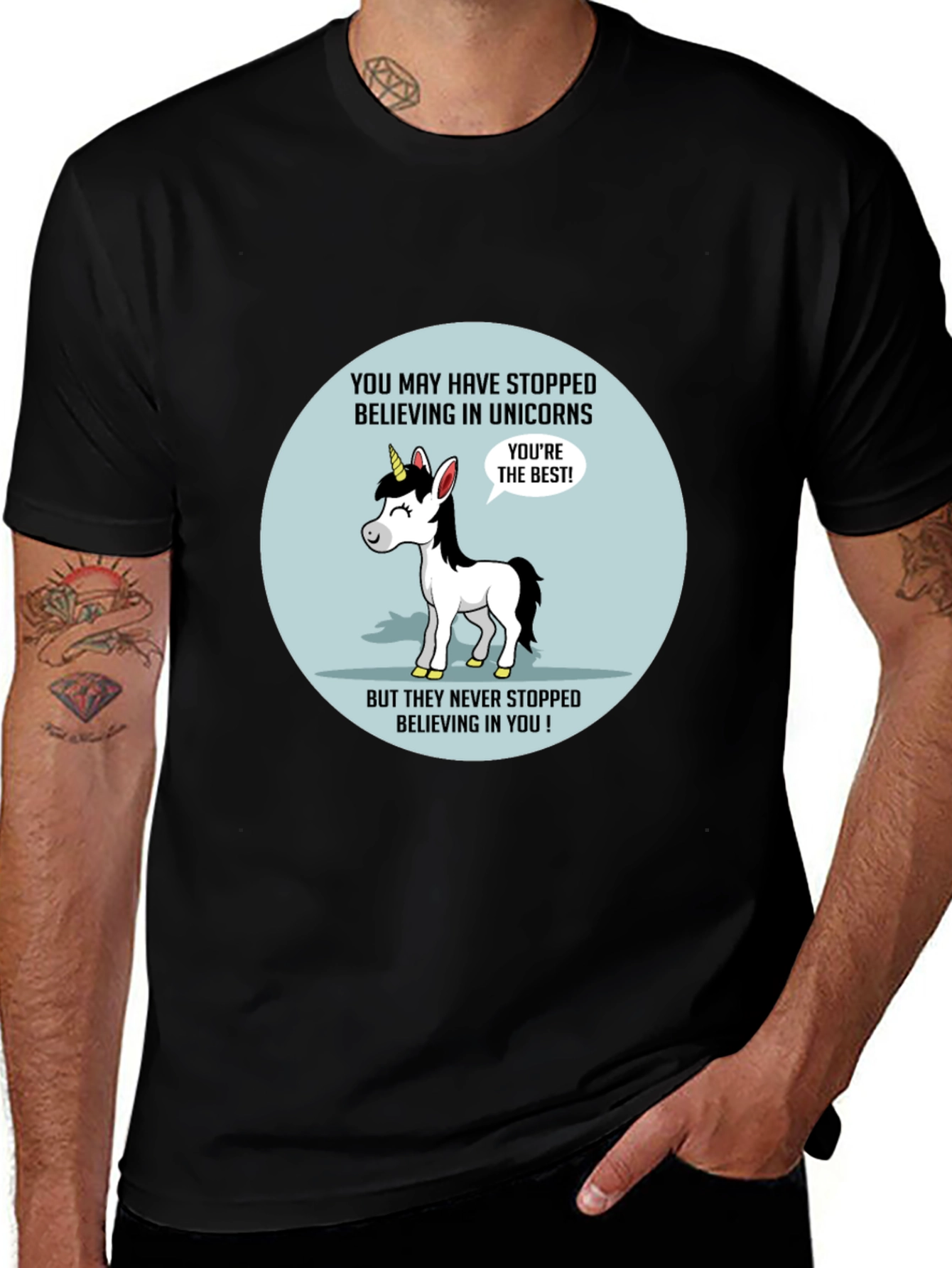 Unicorn Believer T-Shirt - Black