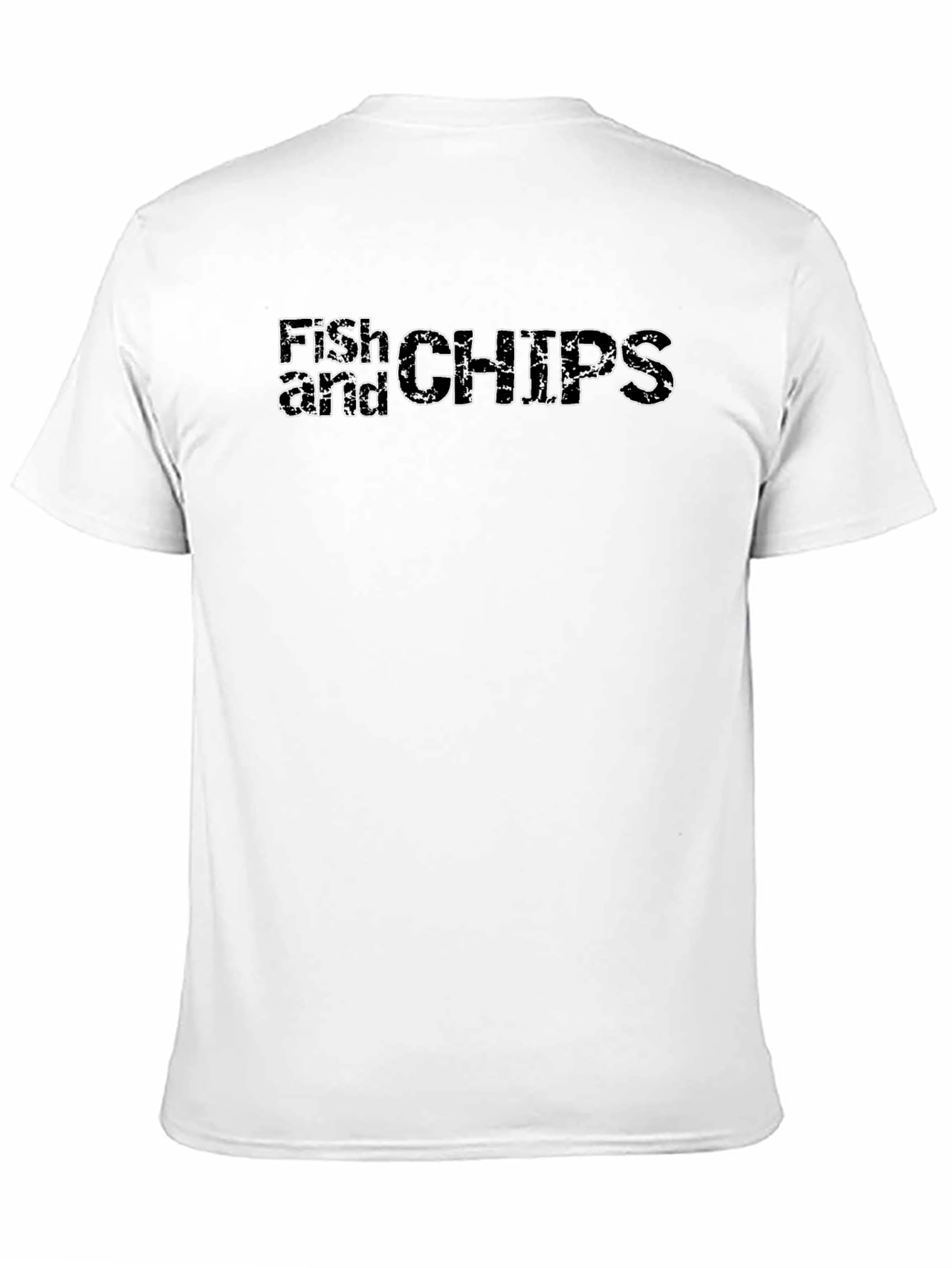 Fish and Chips Graphic Black T-Shirt