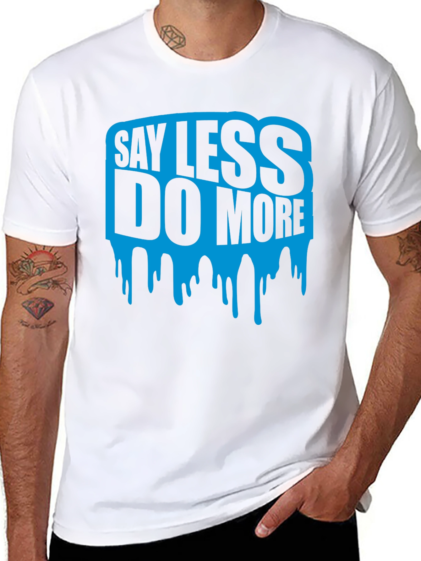 Say Less Do More Graphic Tee - Black