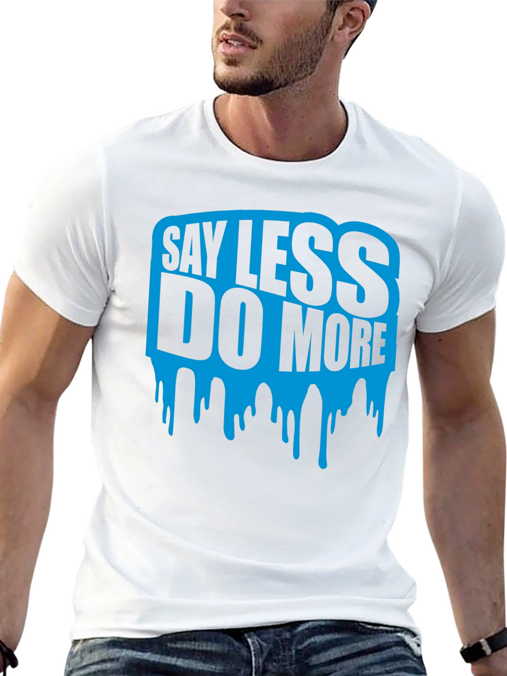 Say Less Do More Graphic Tee - Black