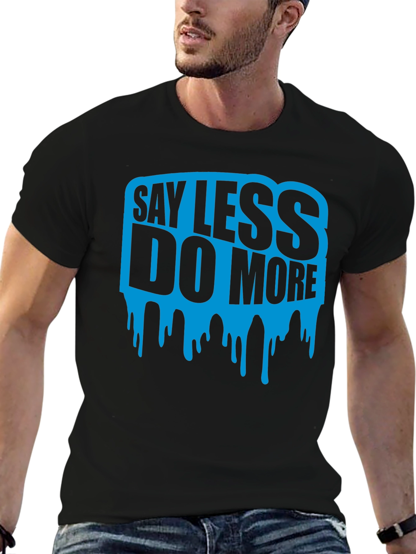 Say Less Do More Graphic Tee - Black