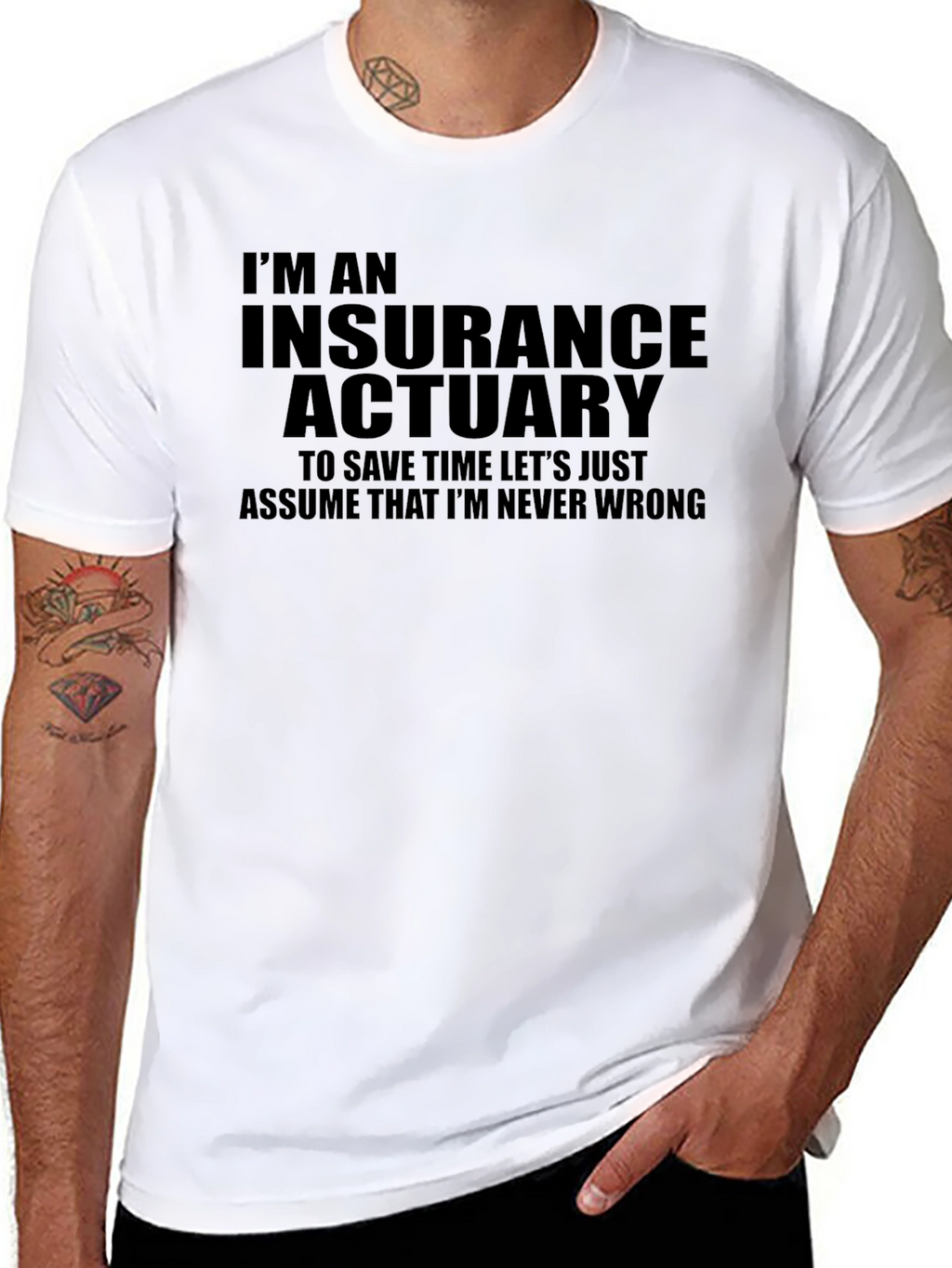 Insurance Actuary T-Shirt - Never Wrong