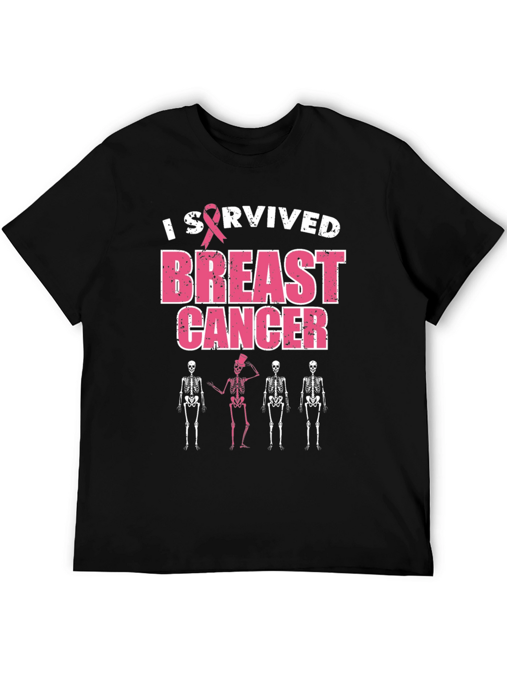 I Survived Breast Cancer Skeleton T-Shirt