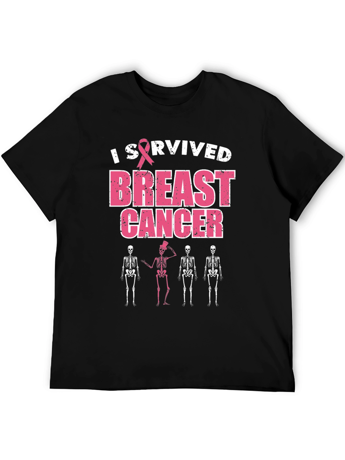 I Survived Breast Cancer Skeleton T-Shirt