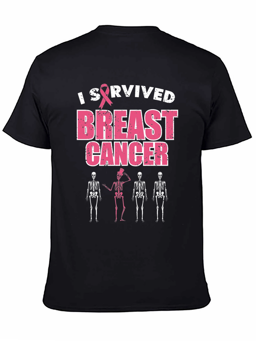 I Survived Breast Cancer Skeleton T-Shirt